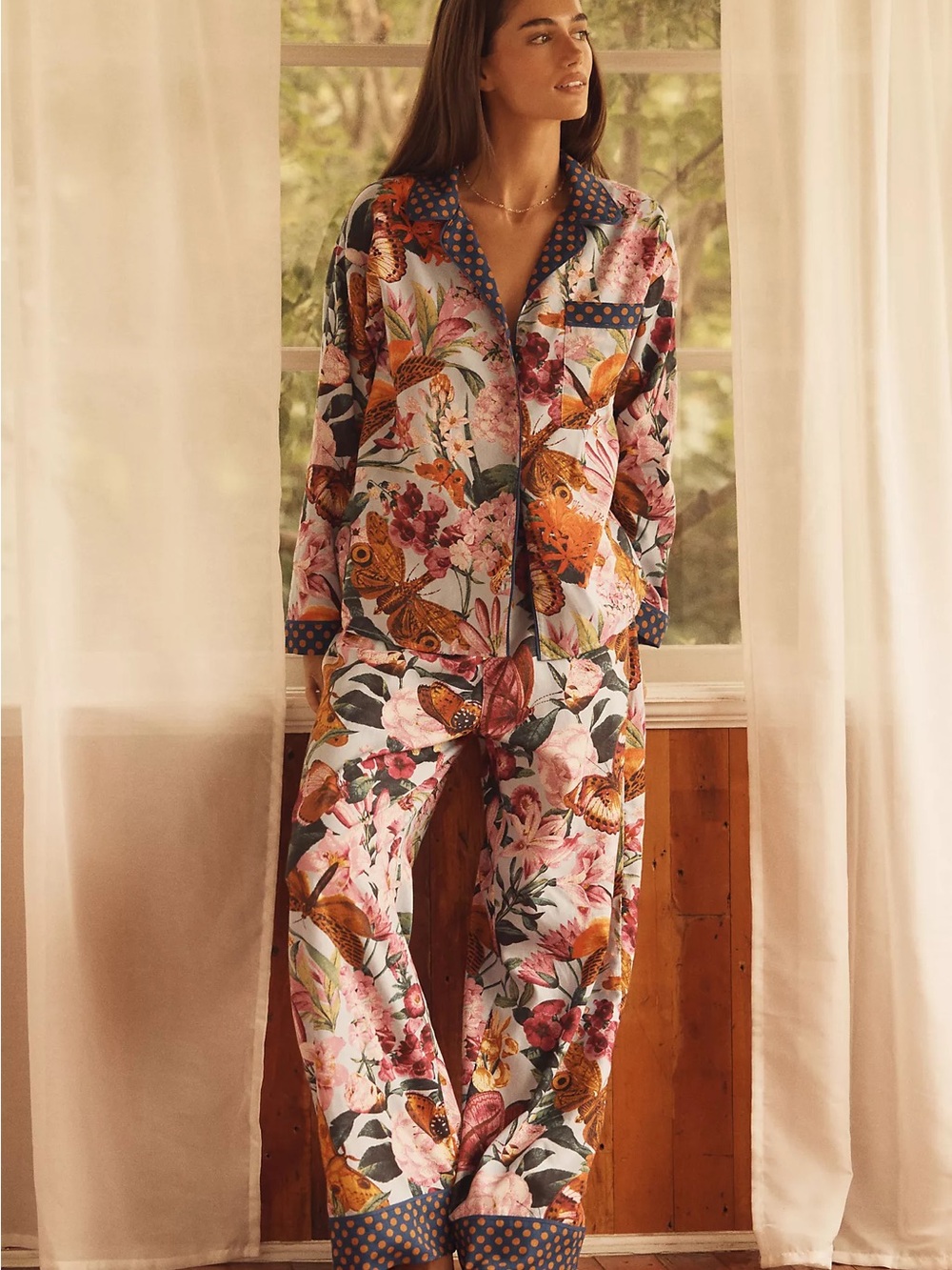 NWT LyreBird Long-Sleeve Flannel Pyjama Shirt & Pants | small